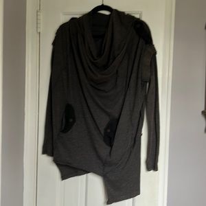All Saints long sleeve cowl neck shirt